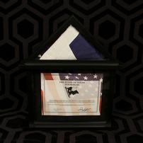 Texas Flag And Personalized Certificate Framed //202